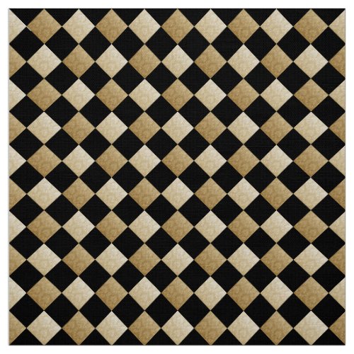 Diagonal Checks BlackGold Damask DCRX Fabric