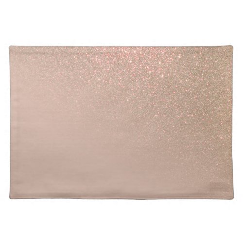 Diagonal Chic Gold Taupe Glitter Gradient Ombre Cloth Placemat