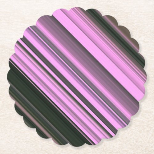 Diagonal Colored Stripes Background _ Pink Paper Coaster