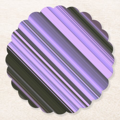Diagonal Colored Stripes Background _ Purple  Paper Coaster