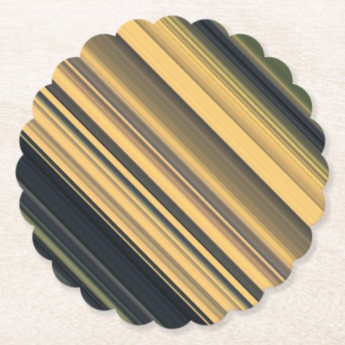 Diagonal Colored Stripes Background _ Yellow  Paper Coaster