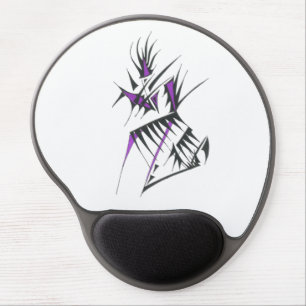 Diagonal Colorful Abstract Tribal Tattoo Art Gel Mouse Pad