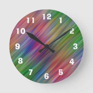 Diagonal Colors Acrylic wall clock
