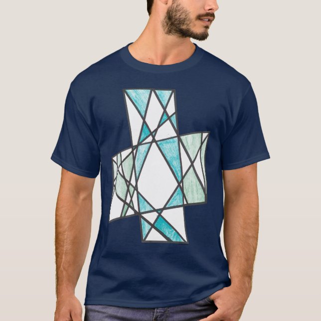 Diagonal Crosses Motif T-shirt (Front)