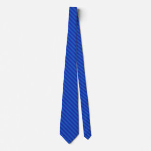 Diagonal dark cobalt blue Stripes Tie