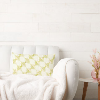 Diagonal Diamond Chartreuse Ivory Design Pillow