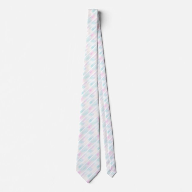 Diagonal Elegance: Watercolor Lines Neck Tie (Front)
