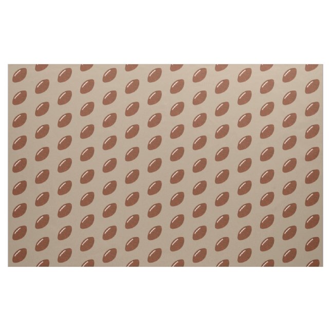 Diagonal Footballs Pattern on Tan Fabric (Yard)