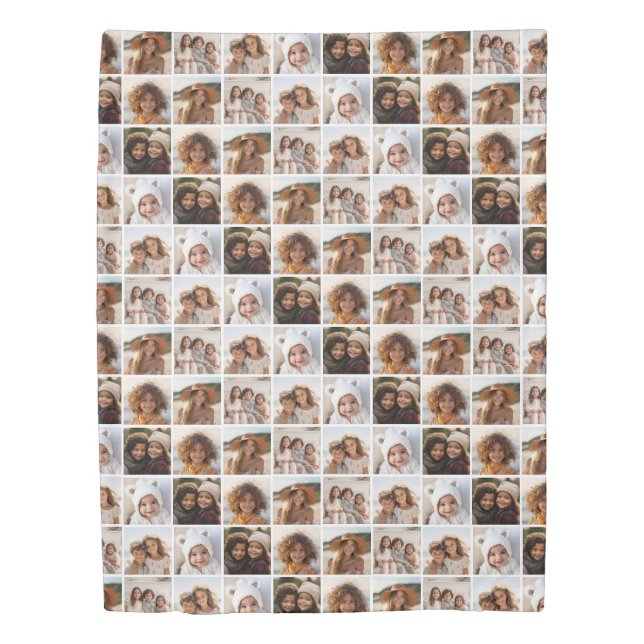Diagonal Funky Photo Grid with 6 Photos Duvet Cover (Front)