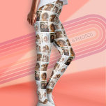 Diagonal Funky Photo Grid with 6 Photos Leggings<br><div class="desc">A print with photos all over the personalized leggings. The diagonal pattern creates a maximalist pattern that is fun and crazy. The background between each photo is white but can be changed in the advanced design area. Use your favorite photo or pictures to make a fun keepsake to share with...</div>
