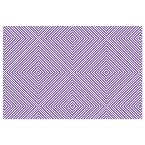 Diagonal Geometric Stripes Pattern PurpleWhite  Tissue Paper