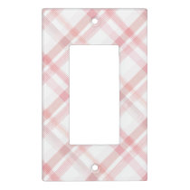 Diagonal Gingham Light Switch Cover