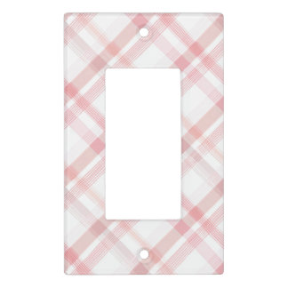 Diagonal Gingham Light Switch Cover