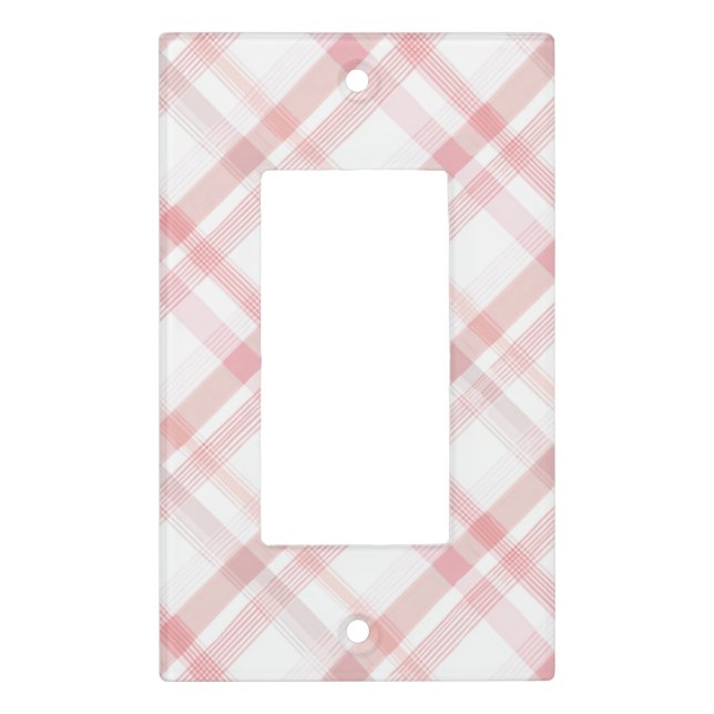 Diagonal Gingham Light Switch Cover (Front)