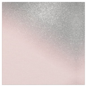 Diagonal Girly Silver Blush Pink Ombre Gradient Fabric