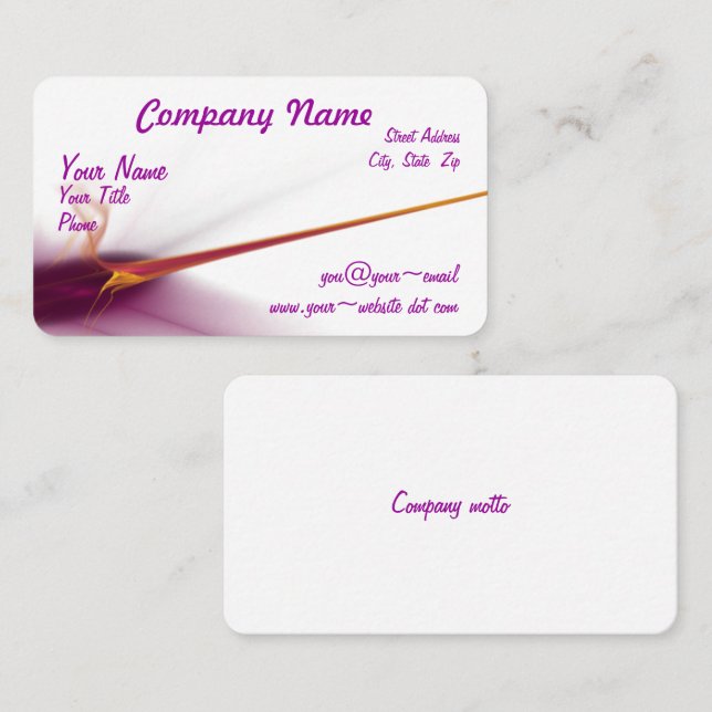 Diagonal Gold Blast Artwork Business Card (Front/Back)