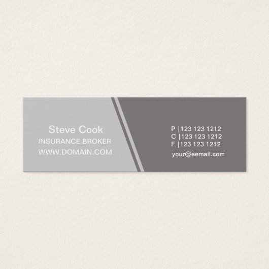 Diagonal Gray Shade Minimal Consultant Stripe (Front)