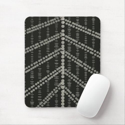 Diagonal Horizontal Vertical Grayish Spotted Dots Mouse Pad