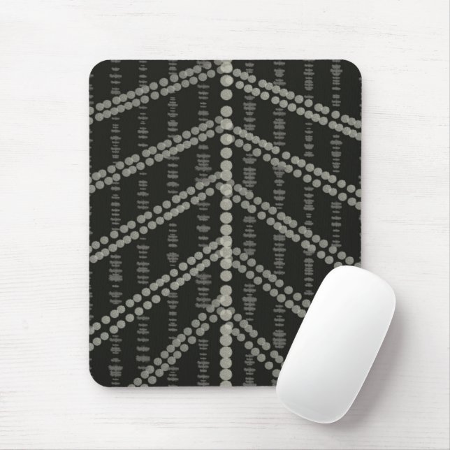 Diagonal Horizontal Vertical Grayish Spotted Dots Mouse Pad (With Mouse)