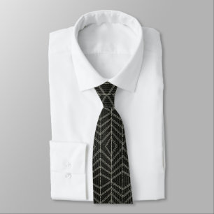 Diagonal Horizontal Vertical Grayish Spotted Dots Neck Tie