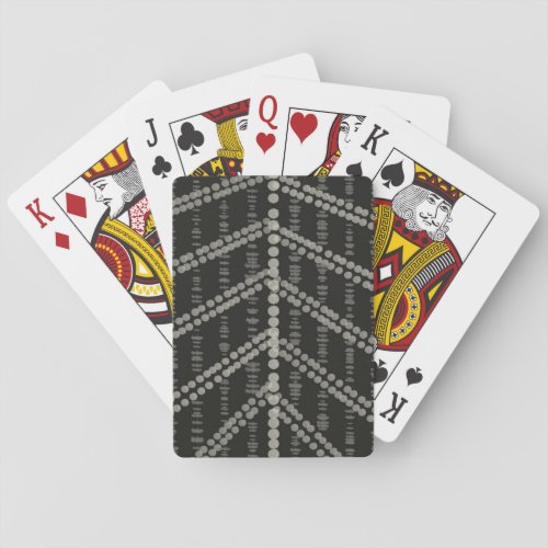 Diagonal Horizontal Vertical Grayish Spotted Dots Poker Cards