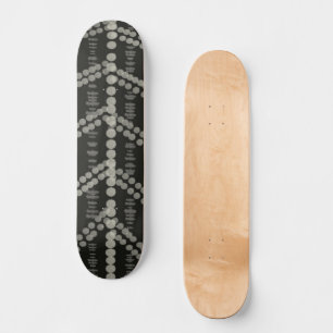 Diagonal Horizontal Vertical Grayish Spotted Dots Skateboard