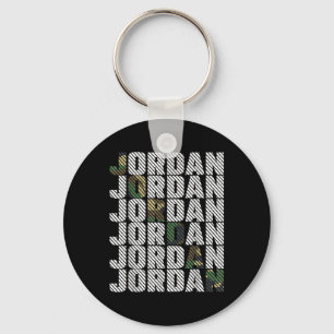 Diagonal Jordan Camo Pattern Green Camouflage Keychain