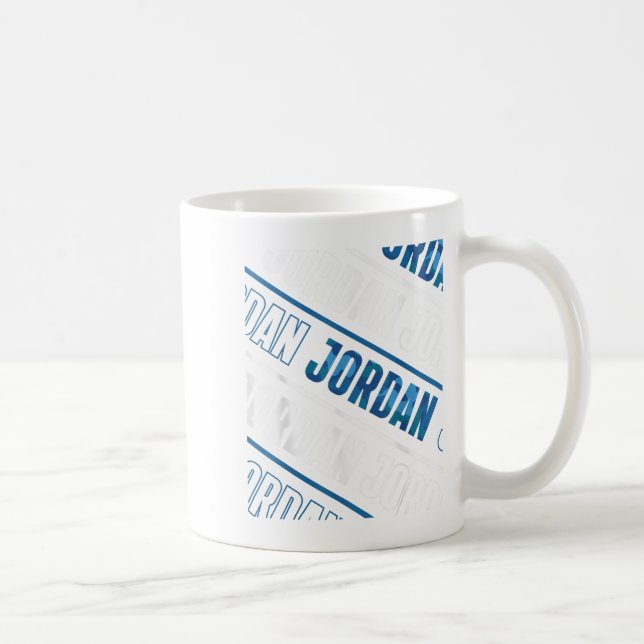 Diagonal Jordan Pattern Camo Pattern Blue Camoufla Coffee Mug (Right)
