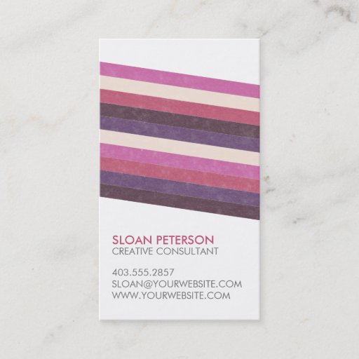 Customizable Diagonal Line Business Card