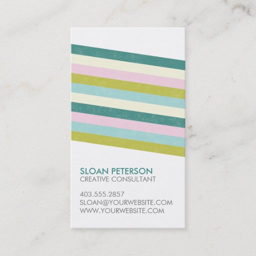 Customizable Diagonal Line Business Card