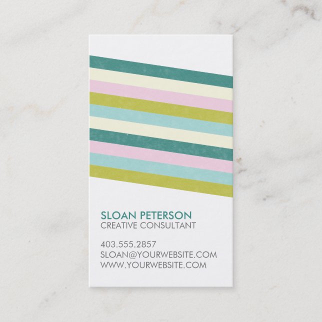 Diagonal Line Business Card (Front)