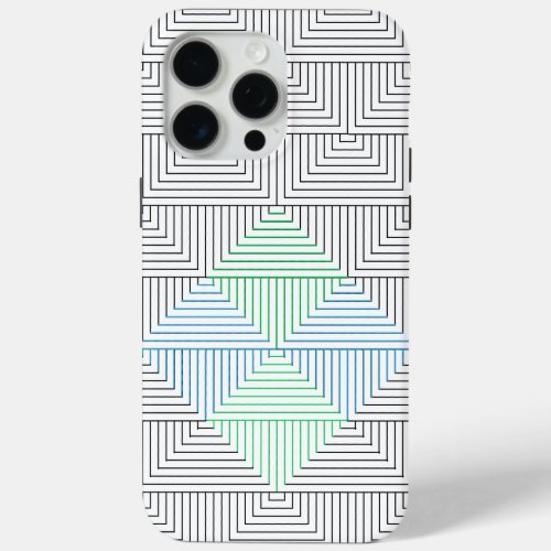 Diagonal lines pattern GB 01w iPhone 15 Pro Max Case