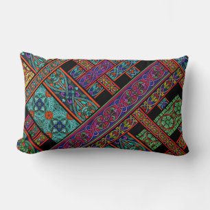 Diagonal Midnight Sun Lumbar Pillow