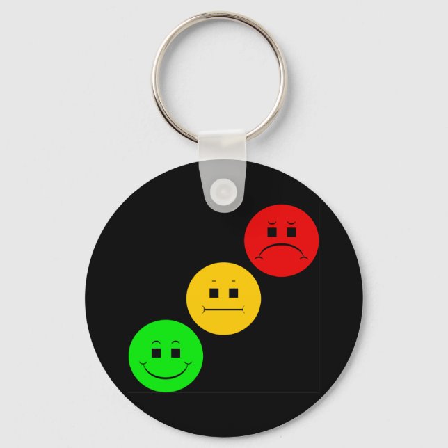 Diagonal Moody Stoplight Sans Stripe Keychain (Front)