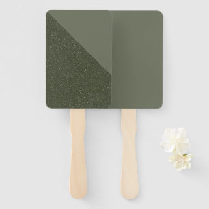 Diagonal Moss Green Custom Event Fan
