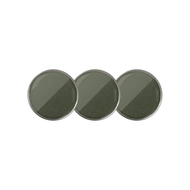 Diagonal Moss Green Golf Ball Marker Set (3 Up)