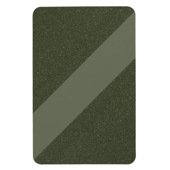 Diagonal Moss Green Modern Magnet – Customizable (Vertical)