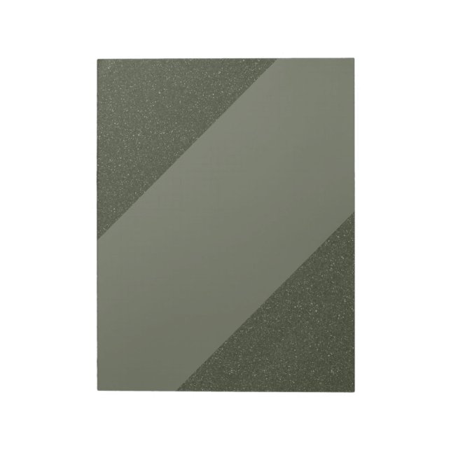 Diagonal Moss Green Notepad – Customizable Design (Rotated)