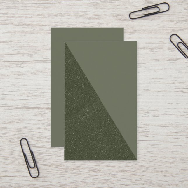 Diagonal Moss Green Textured Card – Customizable (Front/Back In Situ)