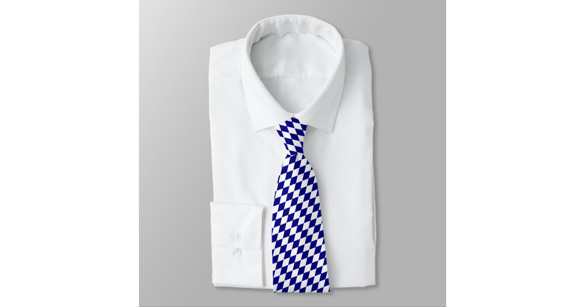 NAVY DIAMOND TIE