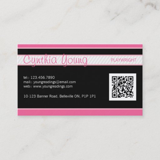 Customizable Diagonal Pinstripe - Pink Business Cards