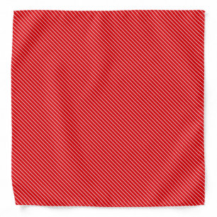 Diagonal pinstripes - deep red and white bandana
