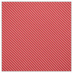 Diagonal pinstripes - deep red and white fabric