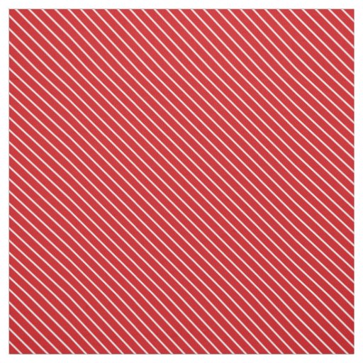 Diagonal pinstripes - deep red and white fabric