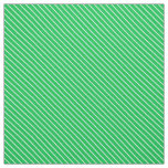 Diagonal pinstripes - emerald green and white fabric