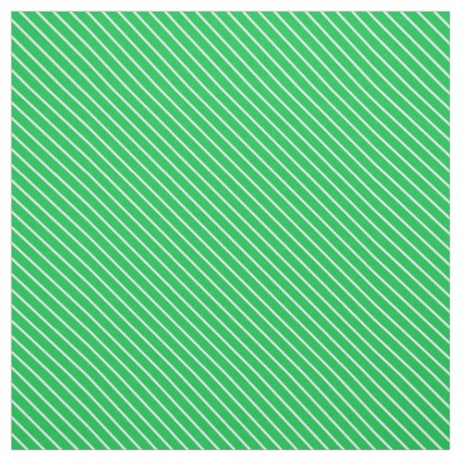 Diagonal pinstripes - emerald green and white fabric