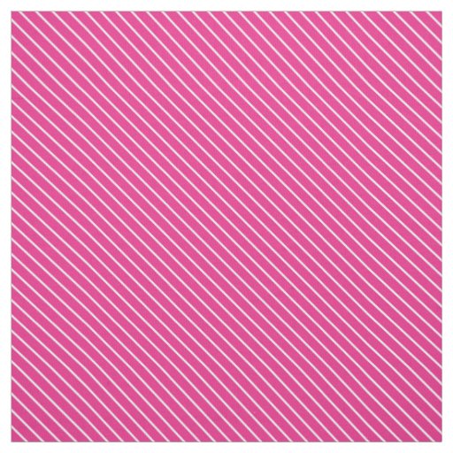 Diagonal pinstripes - fuchsia pink and white fabric