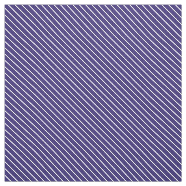 Diagonal pinstripes - navy blue and white fabric (Swatch)