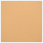 Diagonal pinstripes - orange and white fabric
