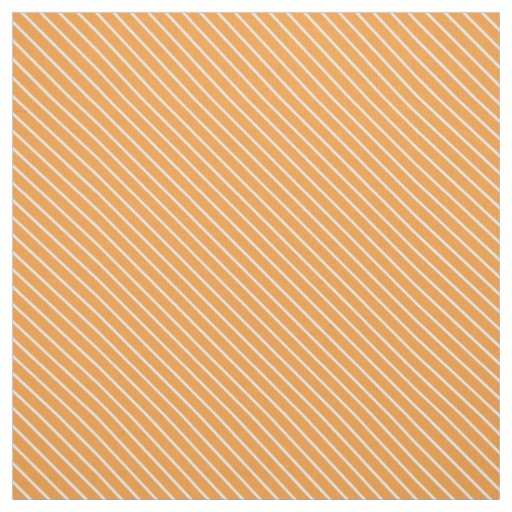 Diagonal pinstripes - orange and white fabric